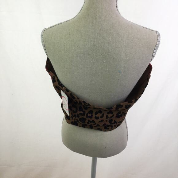 Flirtitude Active Crop Top Chocolate Leopard Large - Picture 9 of 16